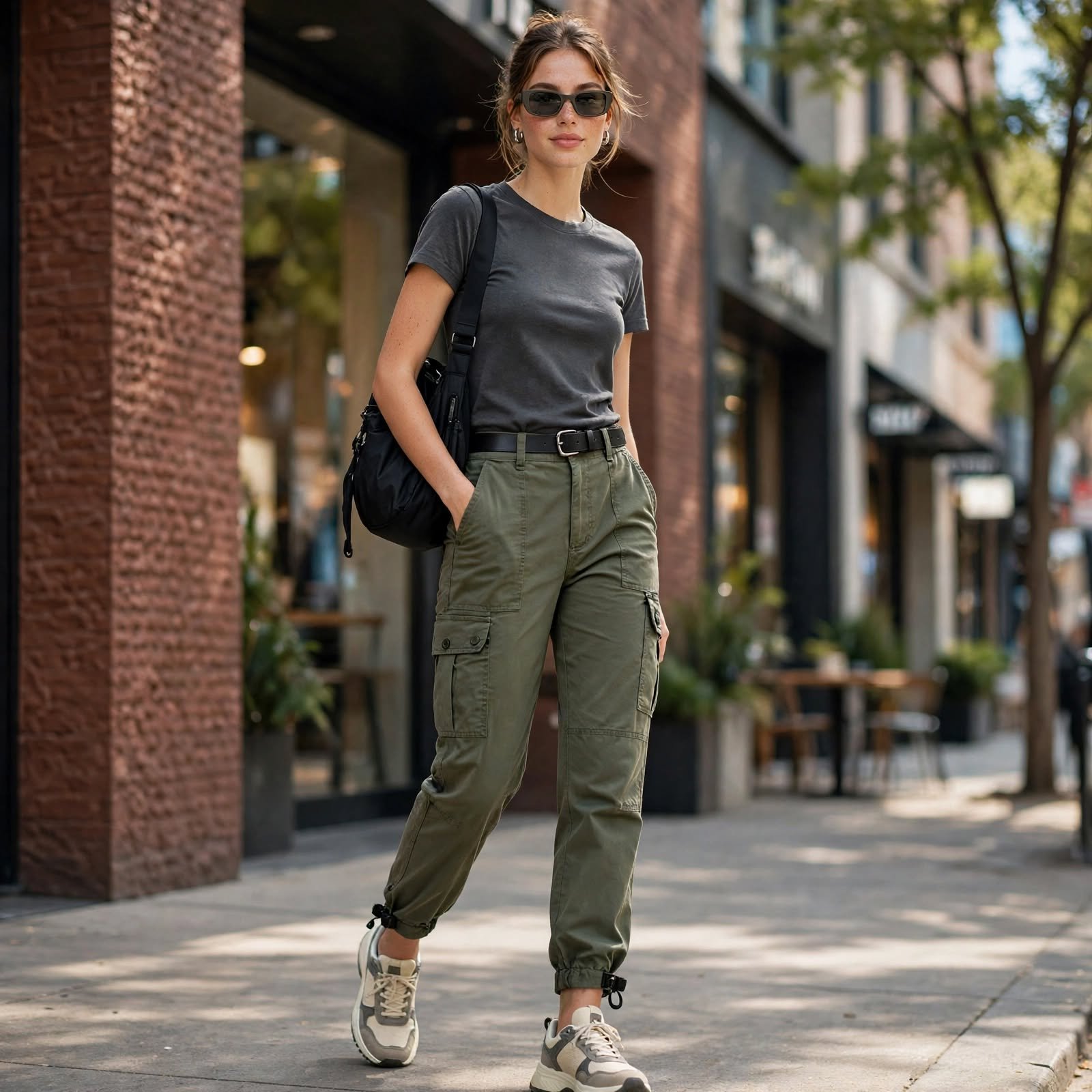 Cargo Pants and a Fitted Tee for Everyday Casual Outfits for Women