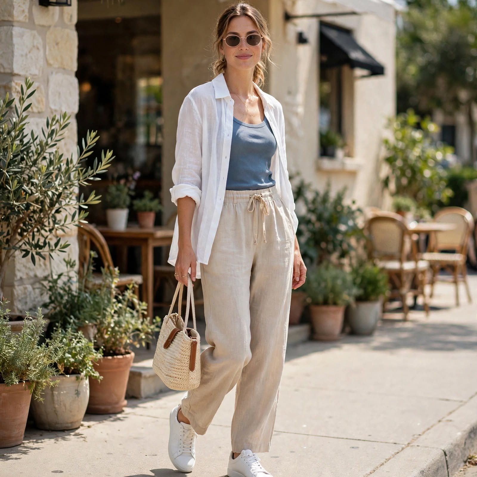 Linen Drawstring Pants for Breezy Casual Outfits for Women